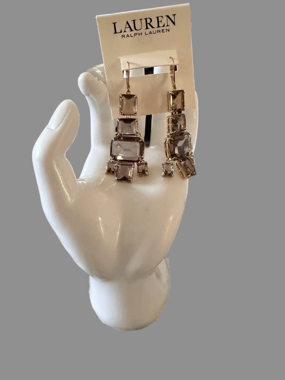 Lauren Ralph Lauren Gold-Tone Earrings with Champagne Crystals